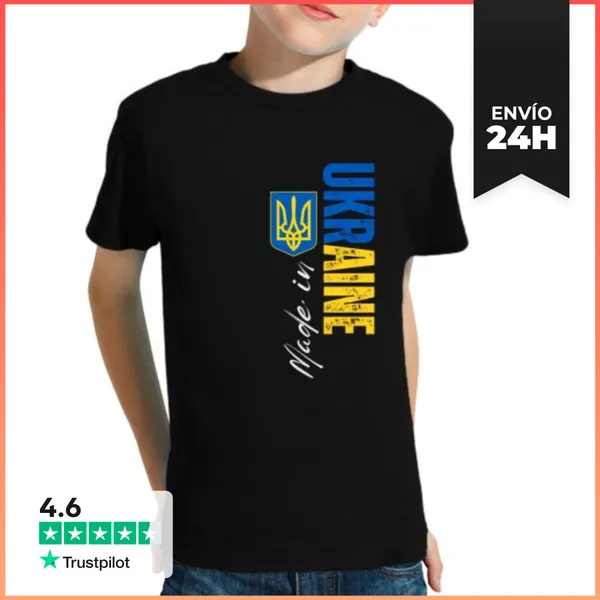 Camiseta Clásica Para Niños Hecho En Ucrania, Orgullo Ucraniano