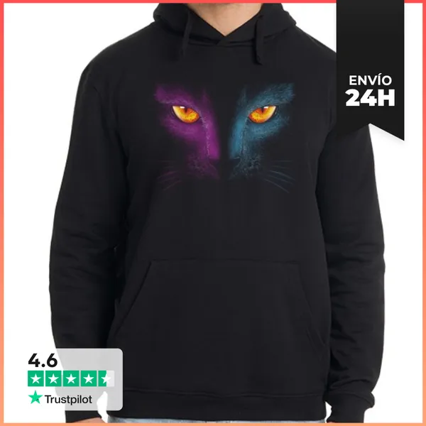 Sudadera Unisex Con Capucha Retro Cat LaTostadora