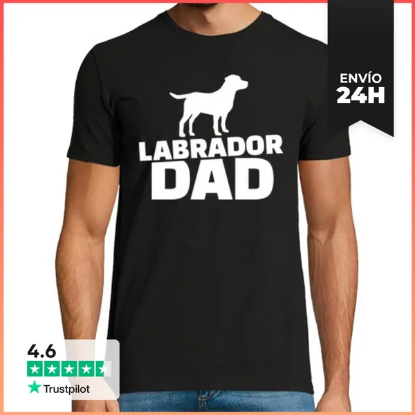 Camiseta Hombre Clásica Papa Labrador LaTostadora