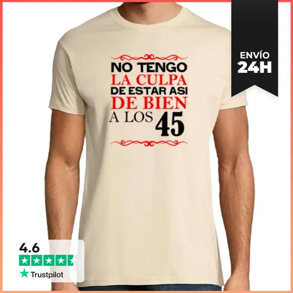 Camiseta Hombre Clásica 45 Castellano Negro LaTostadora
