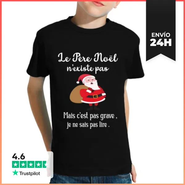 Camiseta Clásica Para Niños Camiseta Infantil Papá Navidad No