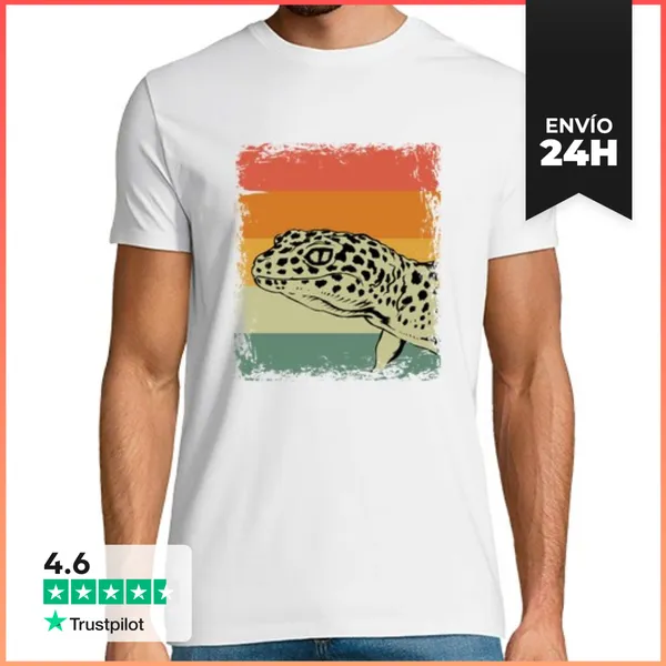 Camiseta Hombre Clásica Idea De Regalo De Lagarto Gecko Vintage