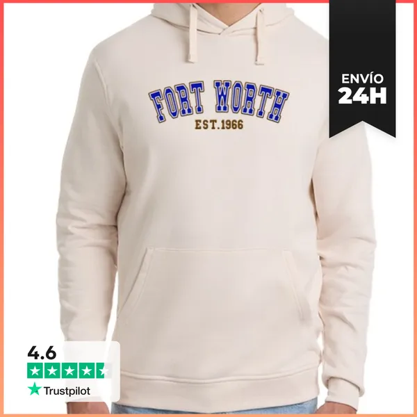 Sudadera Unisex Con Capucha Fort Worth Est 1966 LaTostadora