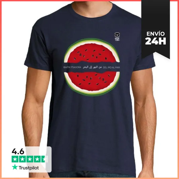 Camiseta Hombre Clásica SANDIA PALESTINA LaTostadora