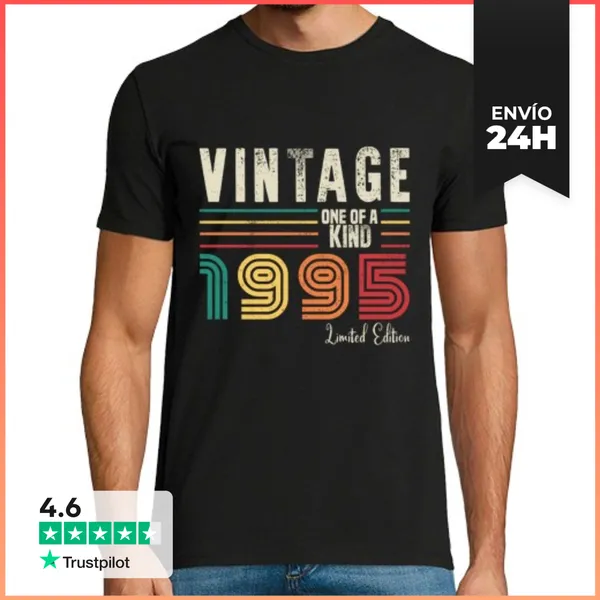 Camiseta Hombre Clásica Edición Limitada Vintage 1995 LaTostadora