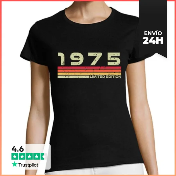 Camiseta Mujer Clásica 1975 Vintage-año 000024 LaTostadora