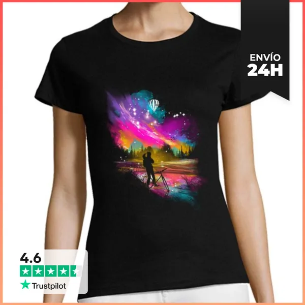 Camiseta Mujer Clásica Camino A Las Estrellas LaTostadora