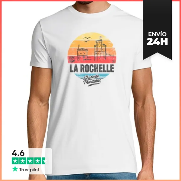 Camiseta Hombre Clásica Tours La Rochelle Saint Nicolas -chaine