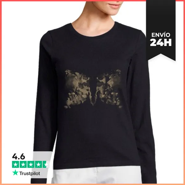 Camiseta Mujer Manga Larga Estética Fairy Grunge Fairycore
