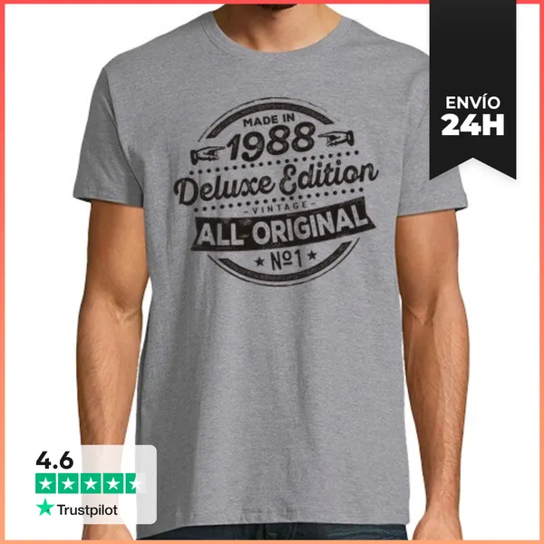 Camiseta Hombre Clásica Made In 1988 Deluxe Edition LaTostadora