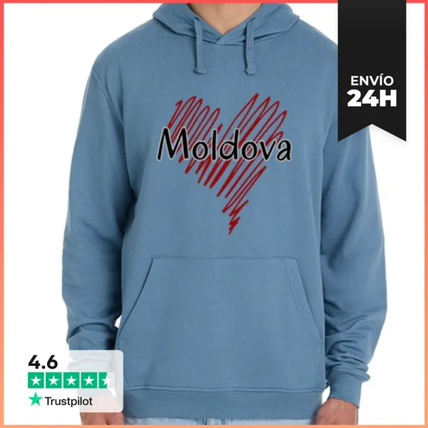 Sudadera Unisex Con Capucha Amo Moldavia, Orgullo Moldavo