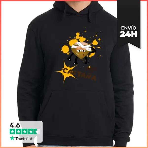 Sudadera Unisex Con Capucha Vaya Castaña LaTostadora