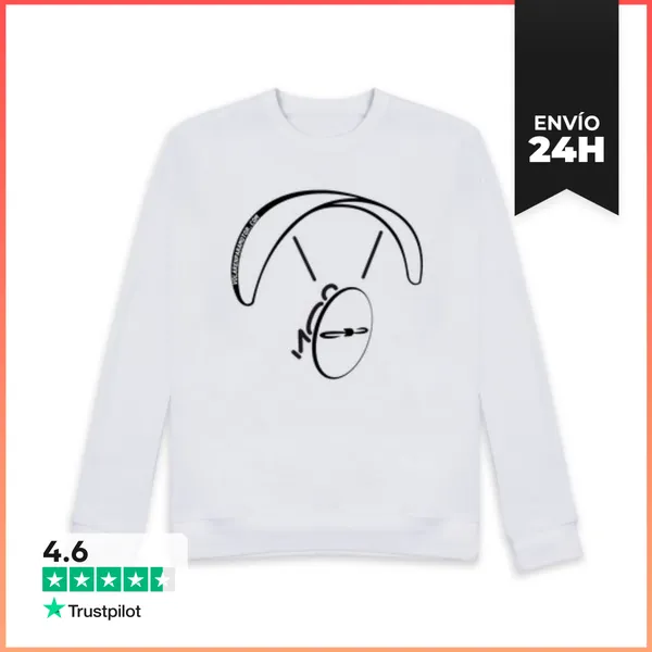 Sudadera Unisex Diseño Paramotor Negro LaTostadora