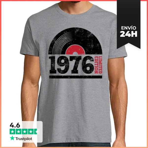 Camiseta Hombre Clásica 1976 Aniversario LaTostadora