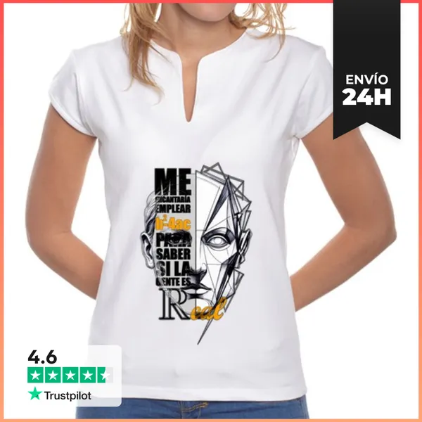 Camiseta Mujer Cuello Mao Camiseta Humor Matemático Usa
