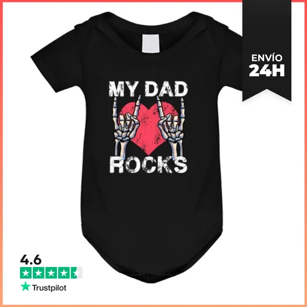 Body Bebé Mi Papá Mola Vamos A Rock Rock And Roll LaTostadora