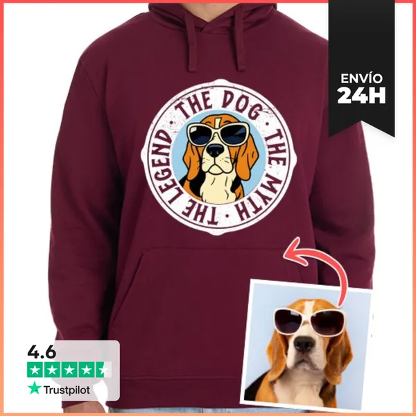 Sudadera Unisex Con Capucha Efecto Cartoon Sudadera The Dog The