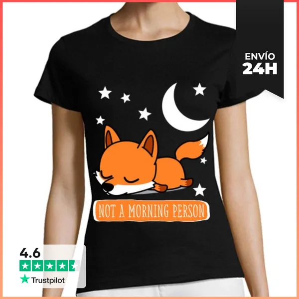 Camiseta Mujer Clásica Pijama De Pijama De Zorro LaTostadora