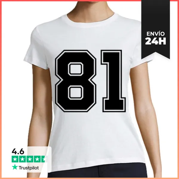 Camiseta Mujer Clásica Mujer, Estilo Béisbol, Blanca Y Roja