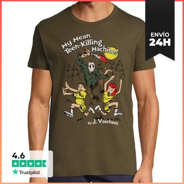 Camiseta Hombre Clásica Mi Máquina Media Adolescente Que Mata!
