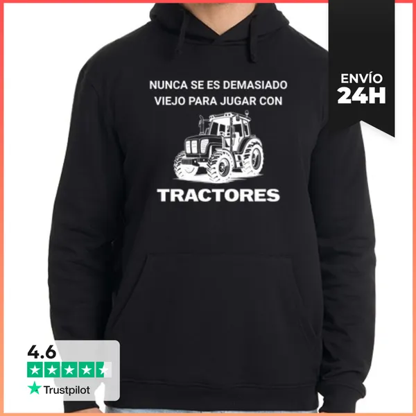 Sudadera Unisex Con Capucha Granjas Divertidas Tractores