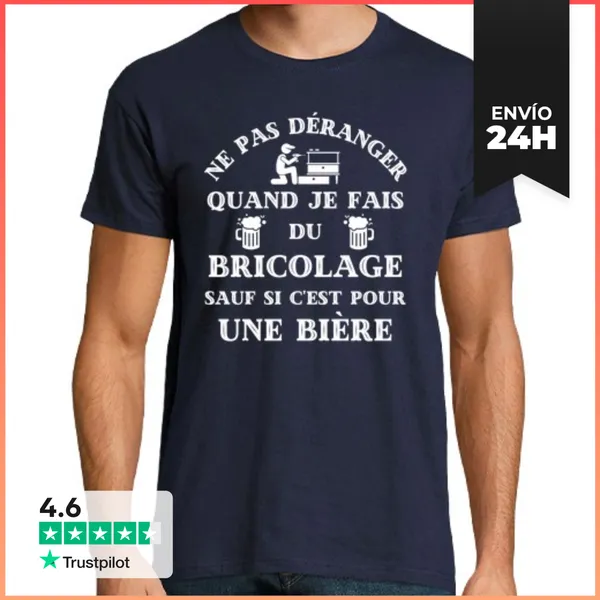 Camiseta Hombre Clásica No Molestar A La Cerveza De Bricolaje