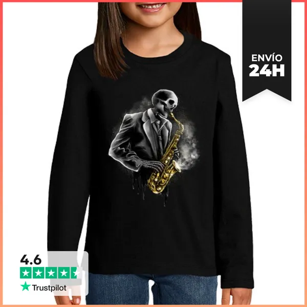 Camiseta Manga Larga Para Niños Canción De Muerte LaTostadora
