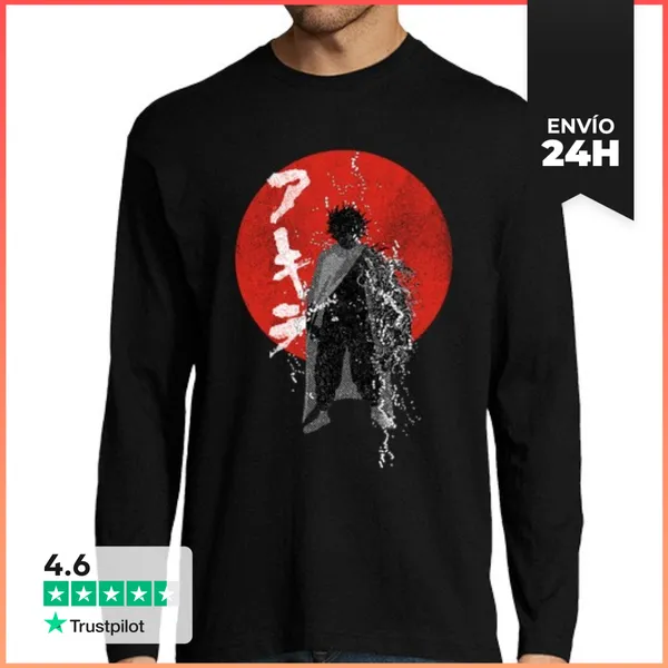 Camiseta Hombre Manga Larga Neo Tormenta De Tokio LaTostadora