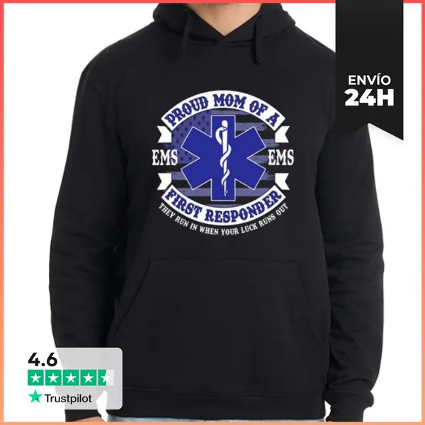 Sudadera Unisex Con Capucha Mamá Orgullosa De Un Primer
