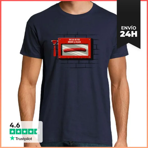 Camiseta Hombre Clásica En Caso De Incendio .... LaTostadora