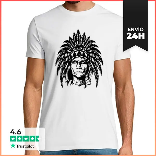 Camiseta Hombre Clásica Nativo Americano LaTostadora