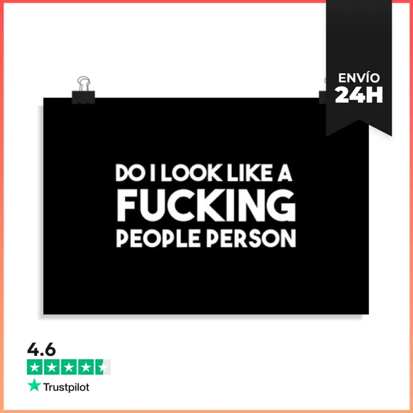 Póster Horizontal ¿Pareceré Una Maldita Persona Sociable?