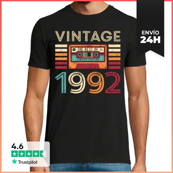 Camiseta Hombre Clásica Vintage 1992 LaTostadora