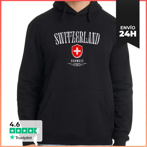 Sudadera Unisex Con Capucha Suiza Bandera, Orgullo Suizo