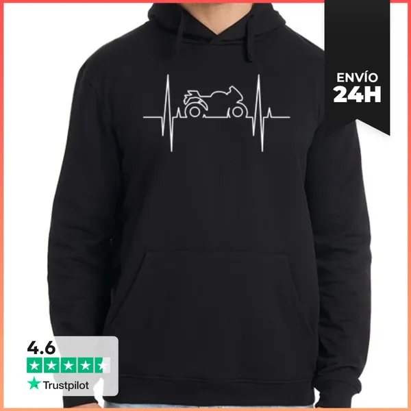 Sudadera Unisex Con Capucha Electro Moto LaTostadora