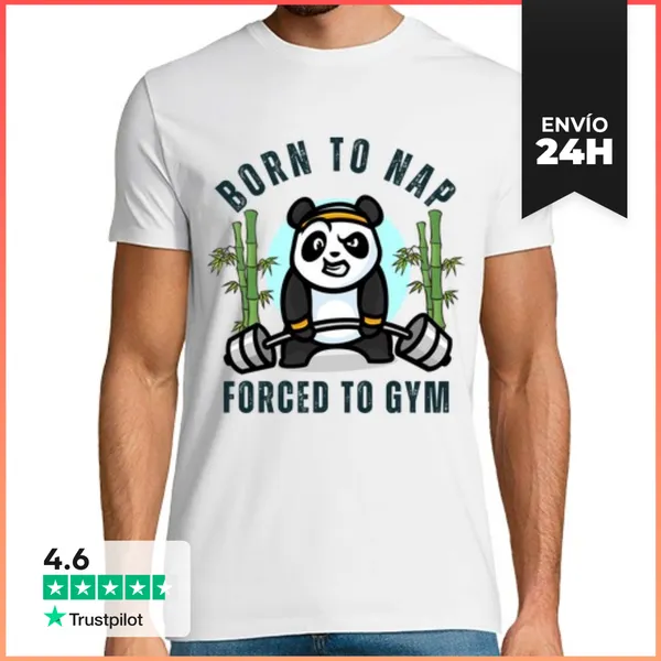 Camiseta Hombre Clásica Nacido Para Dormir Obligado A Ir Al