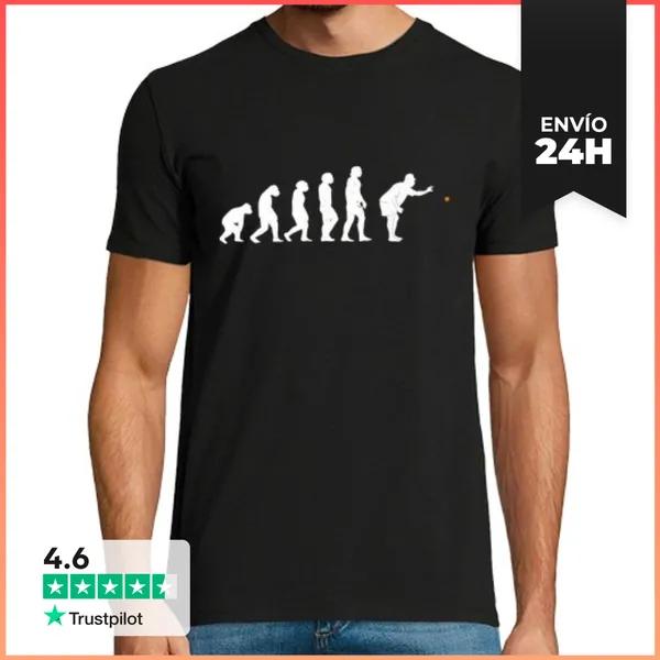 Camiseta Hombre Clásica Regalo De Jugador De Bolos De Evolución