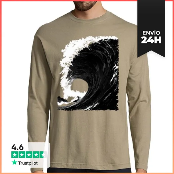 Camiseta Hombre Manga Larga Wild Surfing LaTostadora