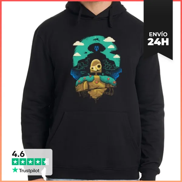 Sudadera Unisex Con Capucha Sky Castle Automaton LaTostadora