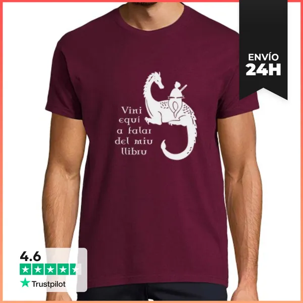 Camiseta Hombre Clásica Llibru Yosu Blancu LaTostadora