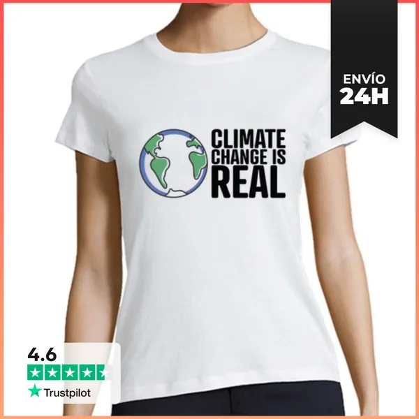 Camiseta Mujer Clásica El Cambio Climático Es El Calentamiento