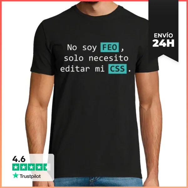 Camiseta Hombre Clásica Feo CSS LaTostadora