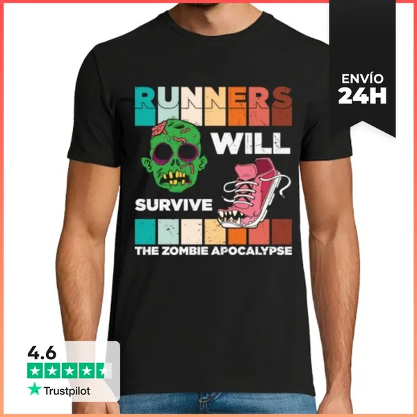 Camiseta Hombre Clásica Los Corredores Sobrevivirán Al Apocalip