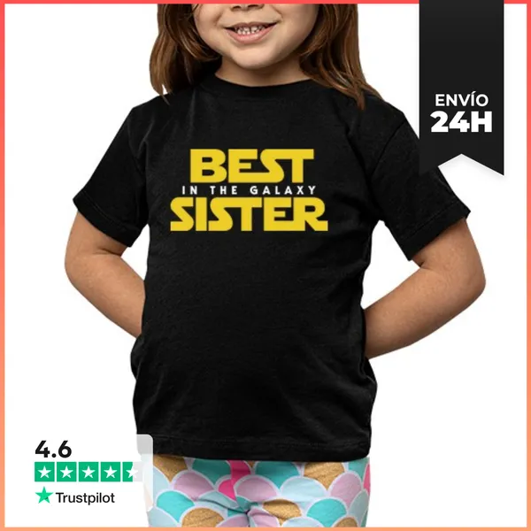 Camiseta Clásica Para Niños Best Sister In The Galaxy SW