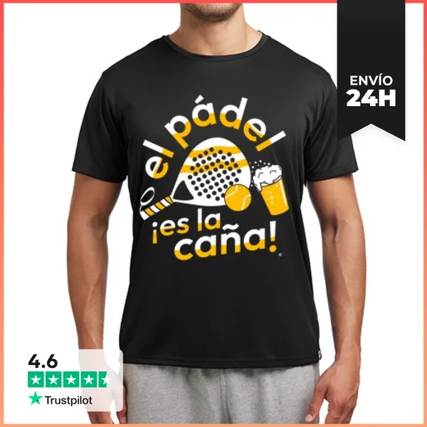 Camiseta Deportiva Hombre El Pádel Es La Caña LaTostadora