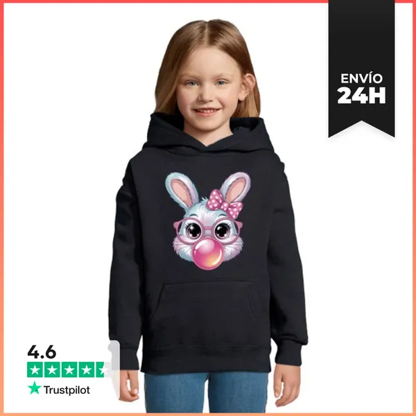 Sudadera Para Niños Con Capucha Conejito Divertido LaTostadora