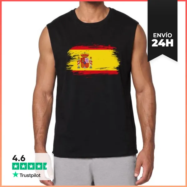 Camiseta Sin Mangas Bandera Patriótica Española LaTostadora