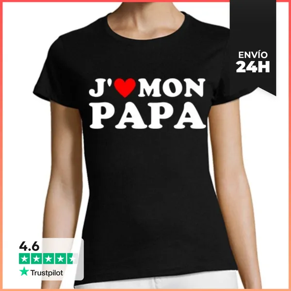 Camiseta Mujer Clásica Amo El Regalo Del Día Del Padre De Mi P