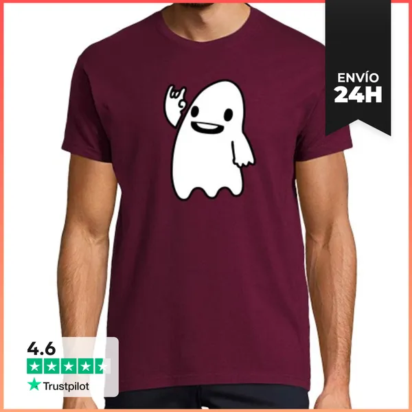 Camiseta Hombre Clásica Fantasma Roquero LaTostadora