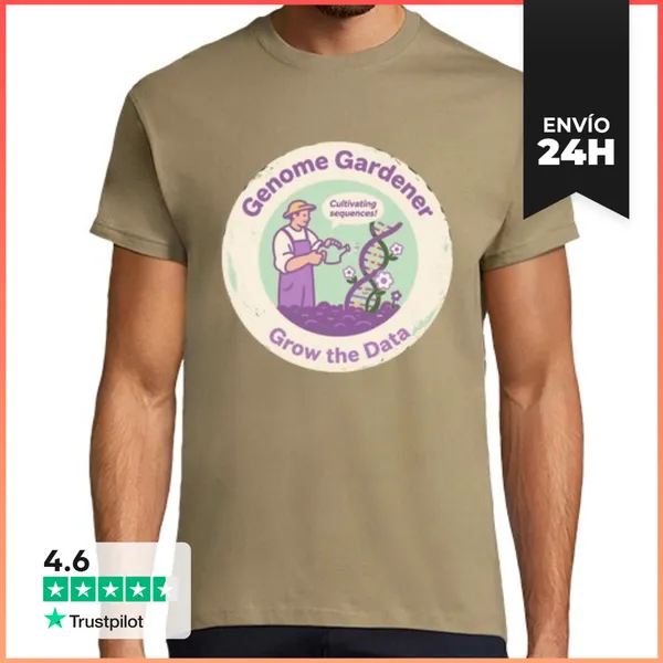 Camiseta Hombre Clásica Jardinero Del Genoma Cultivando La Gené